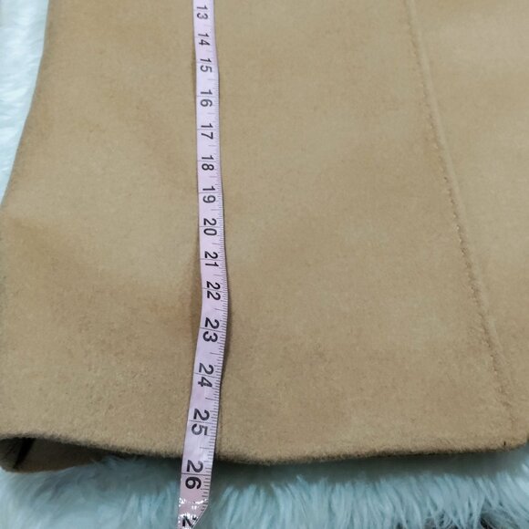 Brooks Brothers Wool Blend Camel Colored Fully Lined Long Overcoat Size 2 - Picture 14 of 15